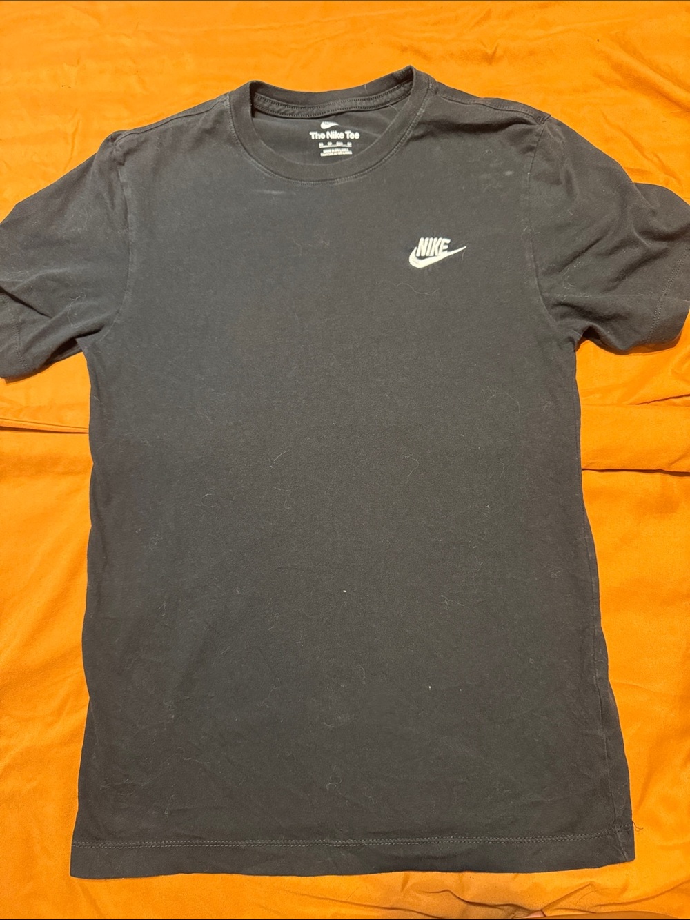 Nike Black Short Sleeve Crewneck T-Shirt with White Swoosh